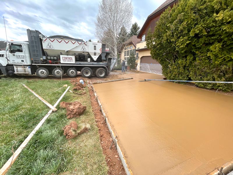 Patio slab in Carbondale